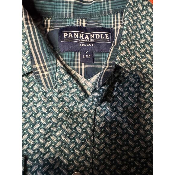 Panhandle Rough Stock Boy's Large 6 Pearl Snap Western Shirt Rodeo Southwestern - Picture 4 of 6